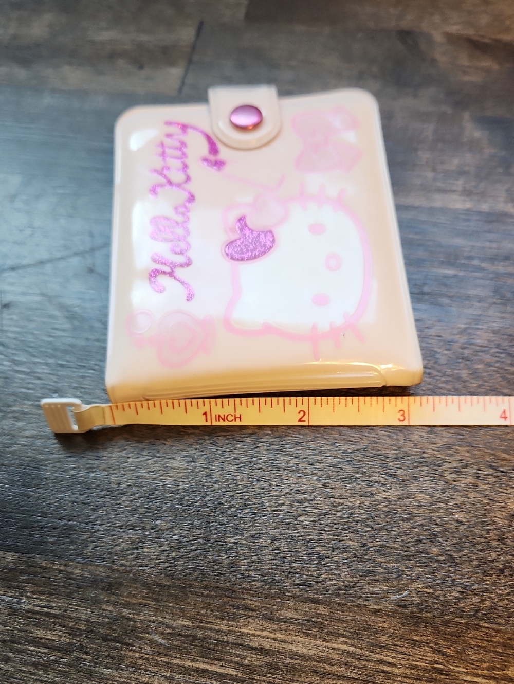 Hello Kitty Vintage 2004 Pink and White Glitter Card Holder Wallet - Picture 10 of 11